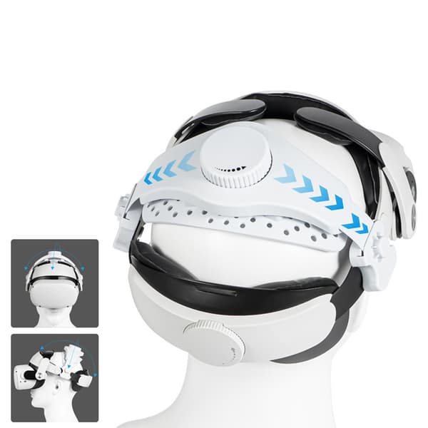 Justerbar hovedrem til VR-headset Hvid