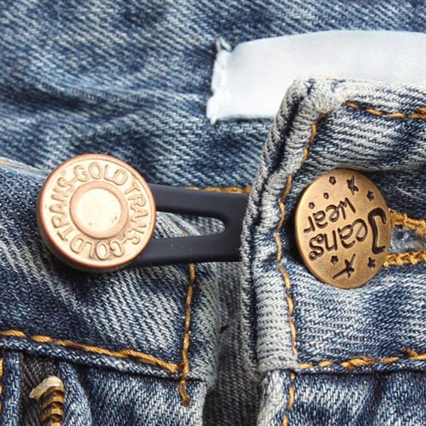 Justerbar midjeforlengelsesknapp for jeans