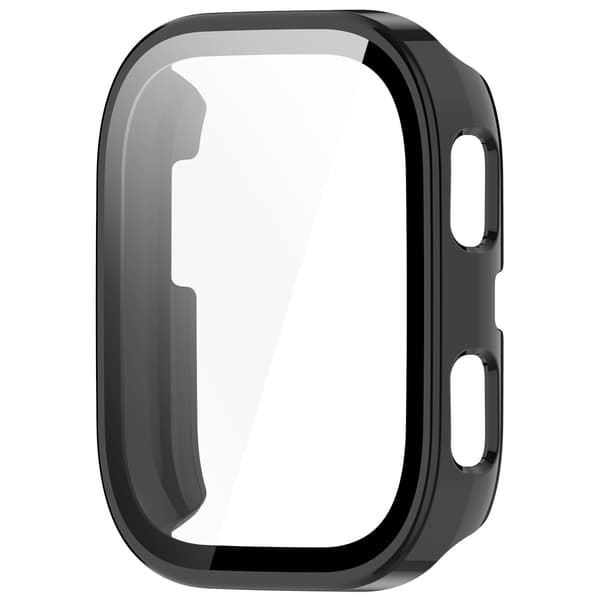 Läpinäkyvä PC-kotelo karkaistulla kalvolla Amazfit BIP 6 Black -kellolle