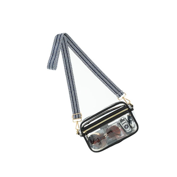 Transparent PVC Crossbody Bag with Adjustable Strap