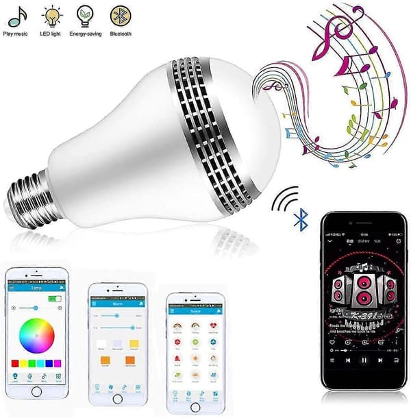 Smart Lampa Med Bluetooth Högtalare Trådlös Kontroll Ljusjustering