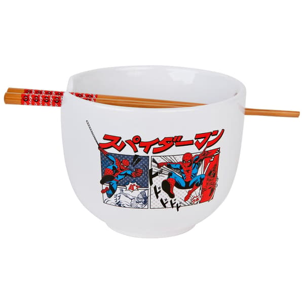 Spider-Man Manga Paneler Ramen Skål med Pinnar