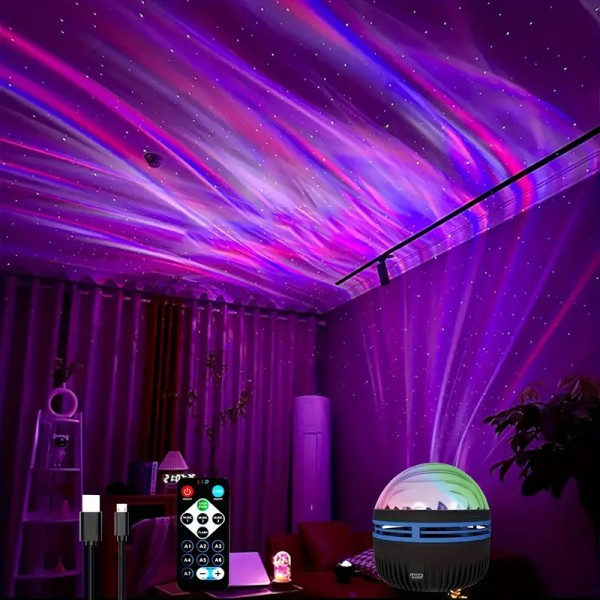 Skift dit hjem med et sæt LED-nordlys - perfekt til bryllupper, jul, halloween, rejser og meget mere!