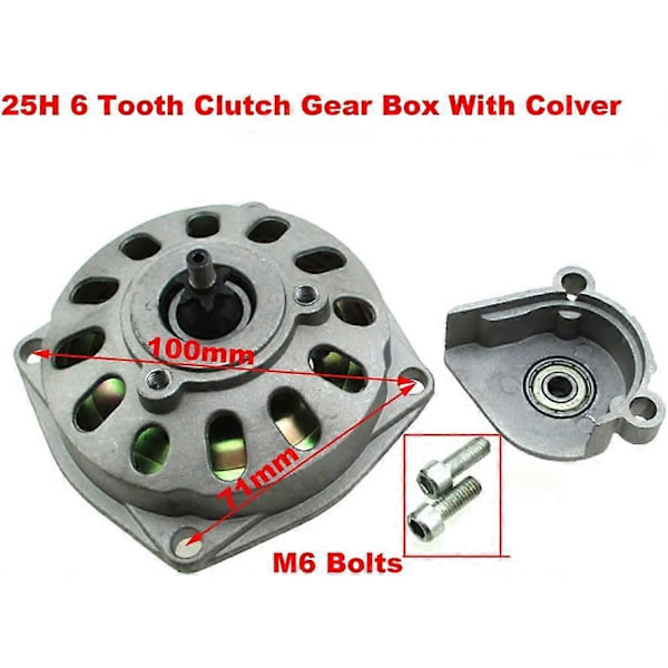 25H 6 Tands Koblingstromle Gearkasse Gearkasse Til 47cc 49cc 2 Takts Pocket Bike Minimoto Mini Børne Gokart 4 Hjulet Quad ATV Buggy