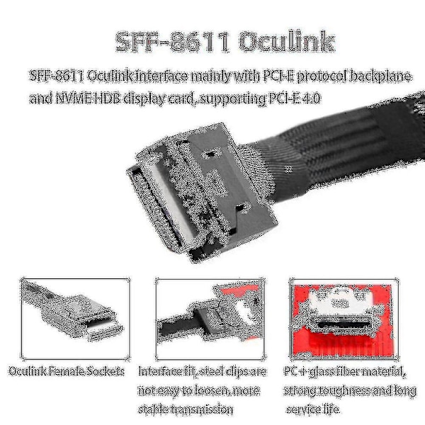 Hovedkort Sff-8611 8612 Nvme M.2 Ssd Til Pcie 4.0 X16 Adapter Utvidelseskort Pcie X4 Riserkort Exte