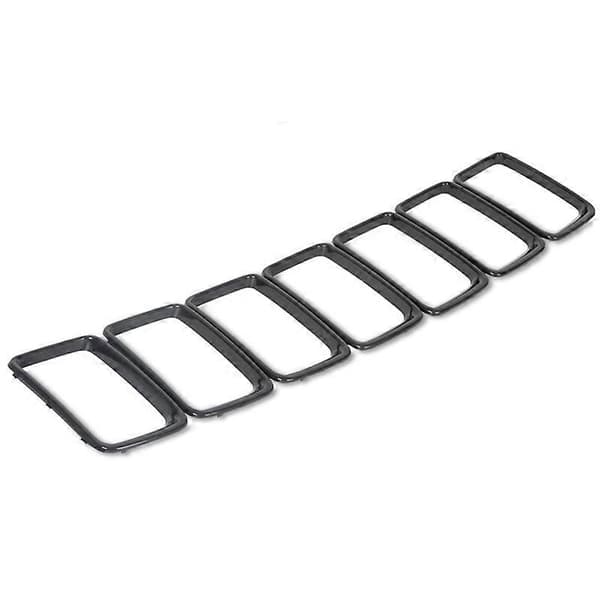 7 stk. blank svart grillring frontgrillinnlegg deksel trimsett for Grand 2014-2016