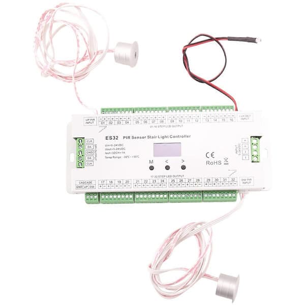 32CH ES32 PIR Sensor Trappelys Controller Human Body Infrarød Induktiv Switch Trappelys Kontrol