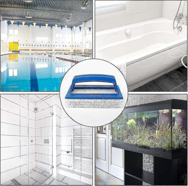 2 st Vattenlinjesvampborste (14,5*8,5 cm), Rengöringsborste för pool, Plastpoolborste