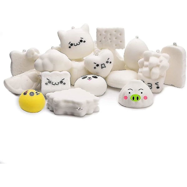 Slumpmässiga 10 st DIY Squeeze Toys Slow Rising Cream Doftande Kawaii Simulation Medium