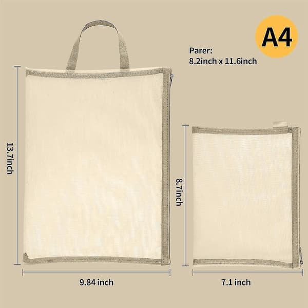 10-pack Färgade Dubbla Lager Mesh Dragkedja Väskor, Byggklossar Leksaksförvaring & Organisation