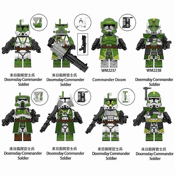 8 stk./sæt Minifigur Byggeklodser Legetøjs Sæt