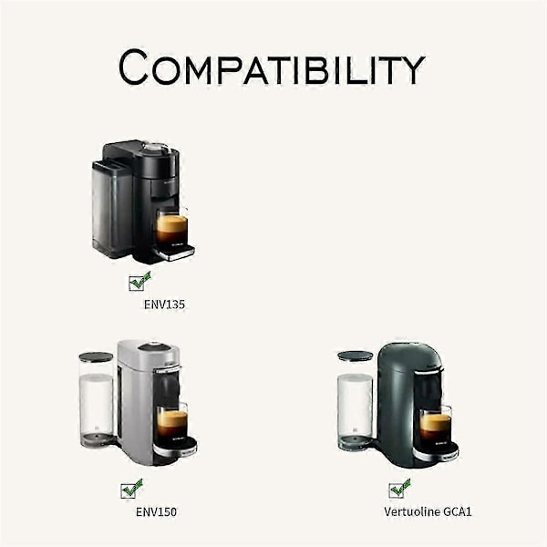 Påfyllbare Kaffe Kapsler For Vertuoline & Vertuo Pod, 150 Ml Kaffe Pods For Presso Vertuo Kaffe-Yvan