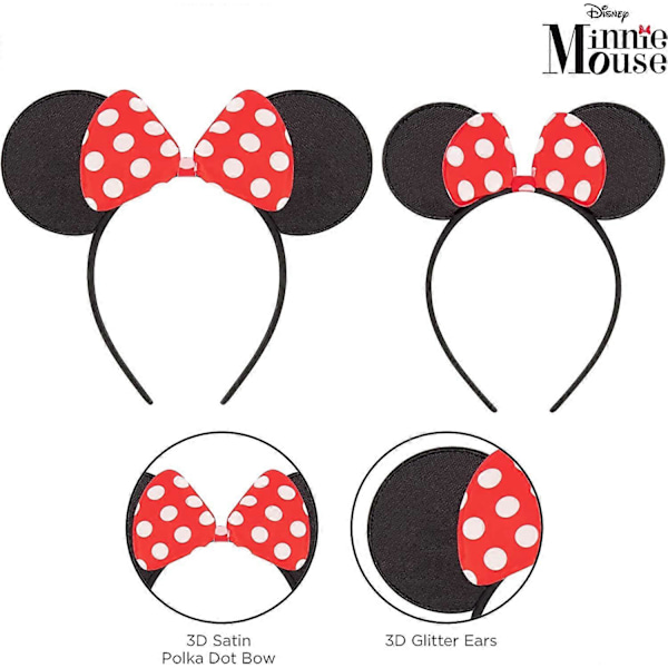 Minnie Hiiren Korvat Aikuisten, 2 Kpl Pannan Sarja, Sopii Äidille ja Minulle, Sopii Aikuiseen ja Pienelle Tytölle