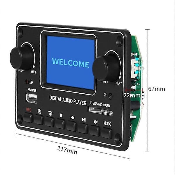 LCD MP3-afspillermodul 28X64 Display Bluetooth Digital Audio Decoder Board TDM157 USB SD BT FM til Ca