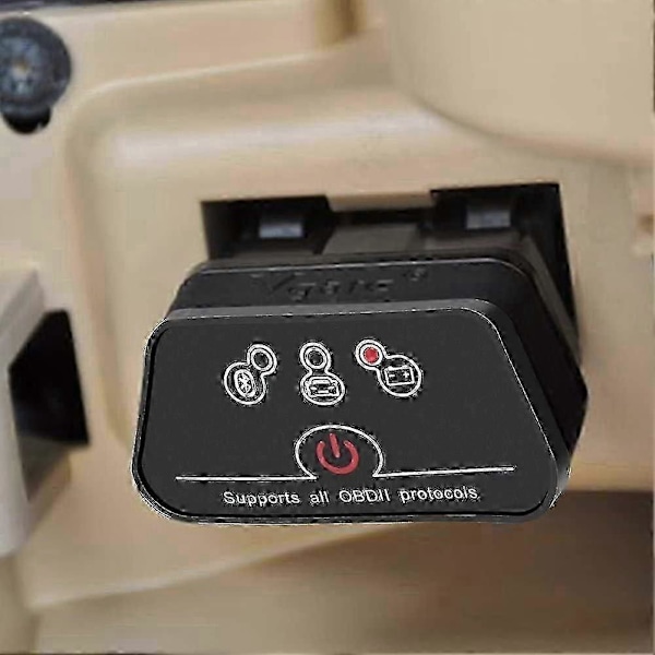 Obd Bluetooth, Icar 2 Ble4.0 Obd2 Adapter Diagnostiske Værktøjer Bilkode Læser Til Ios, Android Og Windows (Sort)
