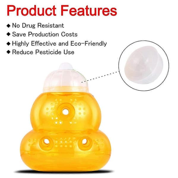 Getingfälla / Hängande bålgetingfälla (2-pack) Naturlig och ekologisk getingavvisande lösning (Orange) (Fälla)