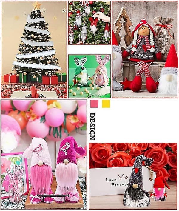 Förpackning med 30 Tomteskägg Jul Förklippta Tomteskägg För Hantverk, Gör-det-själv Tomtedocka Jul Cosplay/YY
