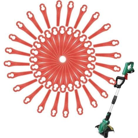 100 STK Plast Trimmerblader, Gressklipperblader, Tilbehør til Ryddesag, Egnet for FRT18A FRT18A1 Kunst 46155 FRT20A1