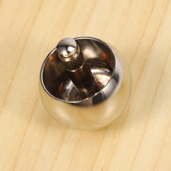 Tippe Top Metal Flip over Top Rustfrit Stål Spindetop Fantastisk Legetøjsgave, Sølv