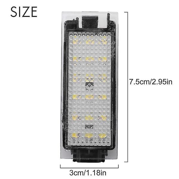 2st Bil LED Nummerplåtsbelysning För Renault Megane 2 Clio Laa 2 Megane 3 Twingo Master Vel