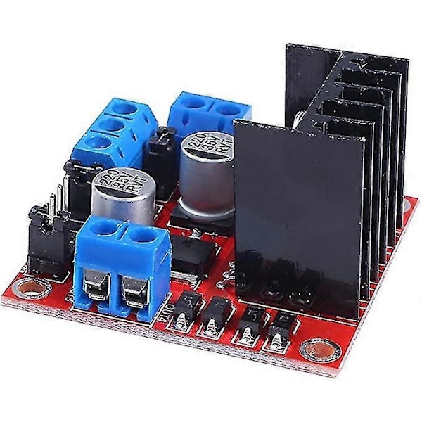 3 kpl L298N Moottorikorttimoduuli Kaksois-H-silta DC-moottorin ohjain Stepper Arduino Punainen