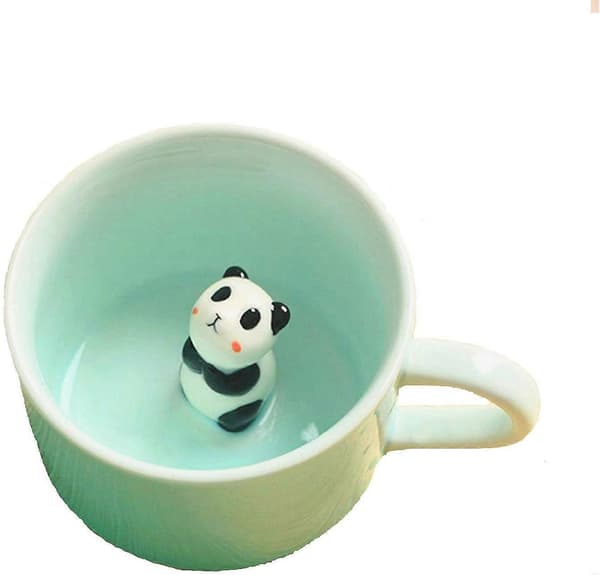 3D Kaffekopp Søt Dyr Inni Kopp Jule Bursdagsgave til Gutter Jenter Barn - Fest Kontor Morgenkopper for Te (3D Panda Kopp)