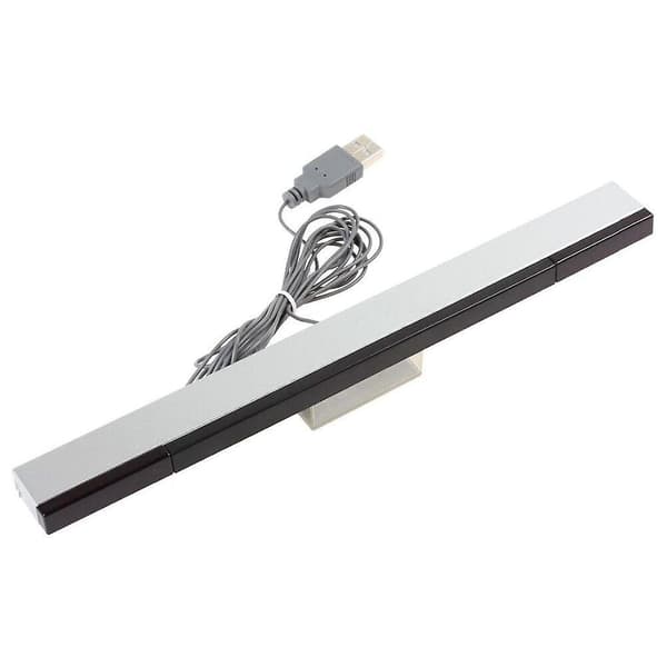 Sølv (A) $wii kablet sensor bar usb computer pcwii simulator sensor bar usb forbundet til computer sensor bar