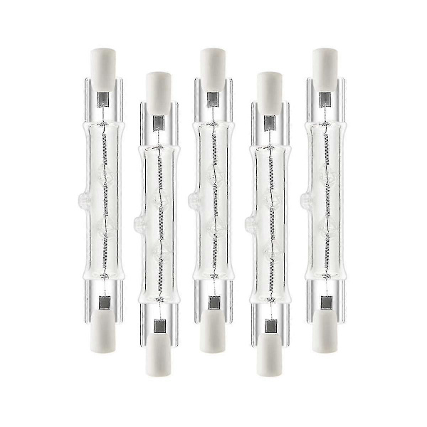 5-pak R7s 118mm 300w 230v, r7s Halogen Lineær Lyspære, Dimbar ...