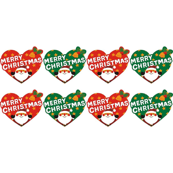 Hyvää joulua tarrat, 160 kpl Sydämenmuotoiset paperilahjatarrat Kirjekuoren sinettitarrat laatikkokortteihin Joulun joulu