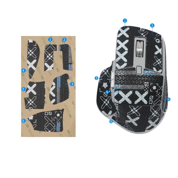 Enhanced Grip Mouse Grips for Logitech MX Master 3S Black