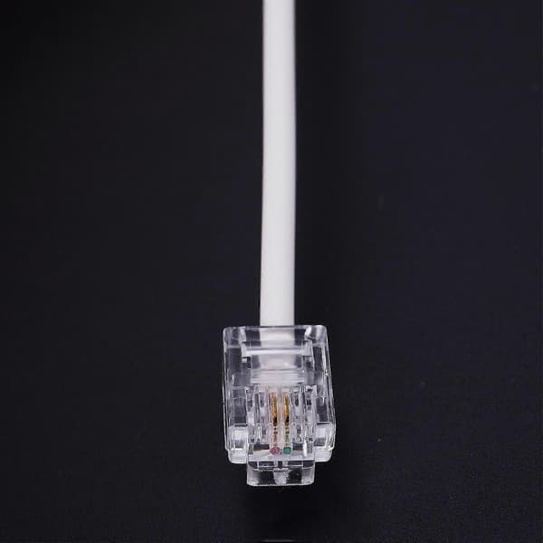 1 st 10m RJ11 Telefonkontakt Förlängningskabel Vit