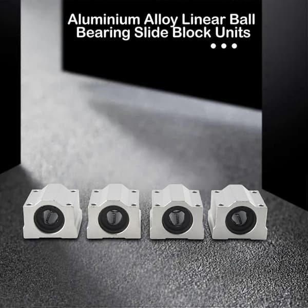 Linjära kullagerglidblockenheter, 16 mm borrdiameter (SCS16UU 4-pack)
