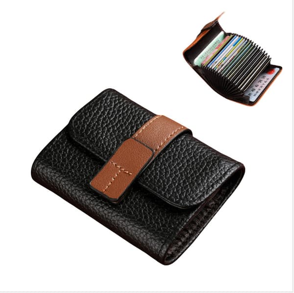 New Card Holder Wallet with 18 Compartments Black