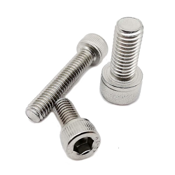 50 stk. M4*8 304 Rustfrit Stål Allen Sekskantet Hoved Skrue Bolt