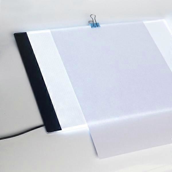 A4 LED Tegnebrett - Lysbord / Lystavle - Bærbar Hvit 1 stk