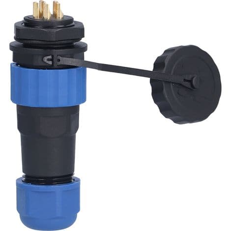 IP68 vanntett kontakt for luftfartsplugg og -stikkontakt, bakmutter, hann- og hunnterminaler, 380 V, SP205-pinne