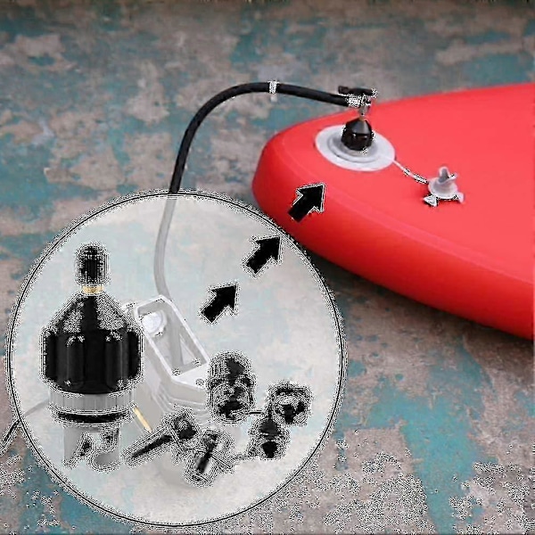 Ventiladapter Uppblåsbar Båt Sup Pump Adapter Med Munstycksfunktion Sup Pump Adapter Kompressorventilomvandlare För Upp Paddelbräda