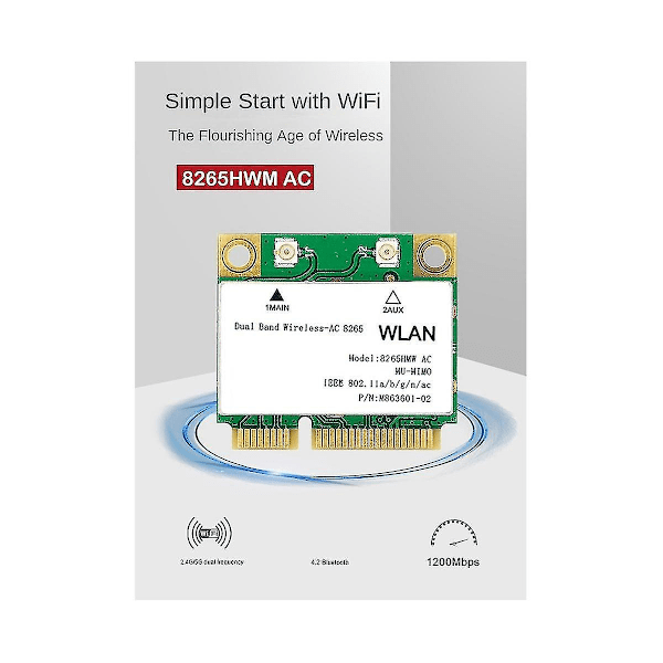 1200m Wifi Trådløst LAN Dual Band 2.4g 5ghz Bluetooth 4.2 Gigabit Trådløst LAN Adapter For Win7 Win8 Win10 Linux 8265hmw