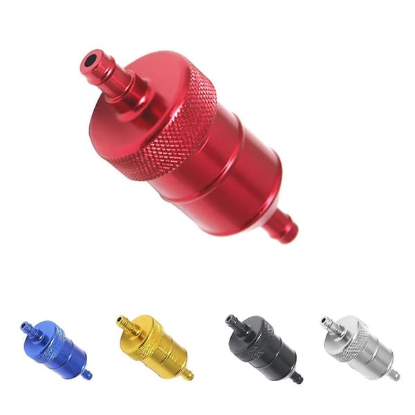 5 stk. 8 mm 5/16\" Aluminium Inline Drivstoff Bensin Diesel Filter Universal