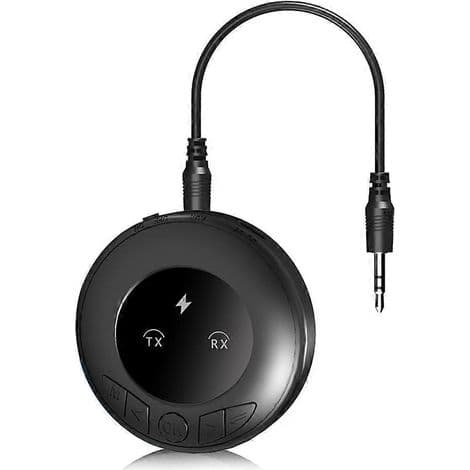 Bluetooth 5.0 -lähetin-vastaanotin AUX-tulolla ja 250 mAh akulla