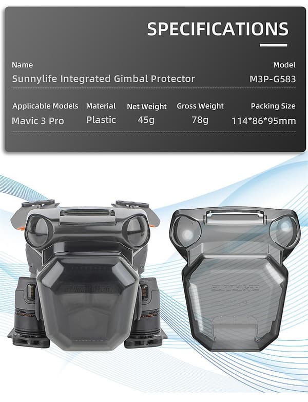 Linskydd Vision System Skydd Tillbehör för DJI Mavic 3 Pro Gimbal Skydd Linslock Drone Tillbehör