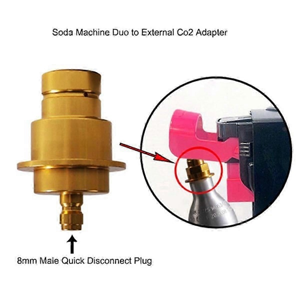 2 STK CO2 Hurtigadapter for Sodamaskin CO2 Sylinder Hurtigkobling for Kullsyremaskin