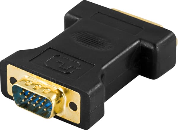 DVI-adapteri analoginen DVI - analoginen VGA, naaras - uros, musta