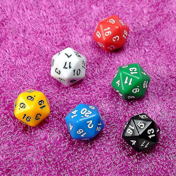 Tärningar, 20-sidiga Tärningar Gem, Tärningsspel, Tärningsset, Tärningar för Spel