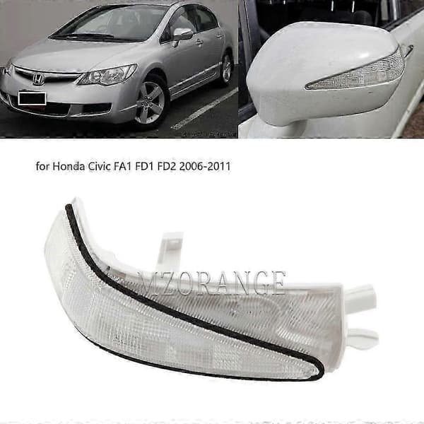 LED Side Speil Blinklys for Honda Civic FA1 FD1 FD2 2006-2011 Side Repeter Lampe Blinklys Bakspeil Lys Blinklys