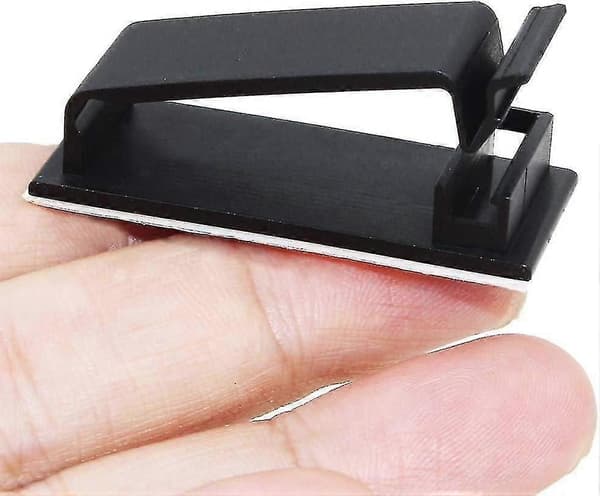 Kabelhantering, 50 st självhäftande kabelklämmor för Ethernet-kablar och kabelhantering