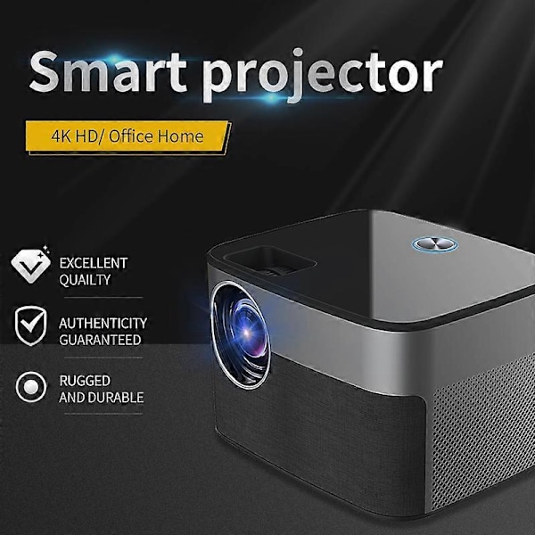 E3 Älyprojektori Android 9.0 BT5.0 1G+8G 300 ANSI Dual WiFi 1080P FHD 4K Kotiteatteri - EU-pistoke