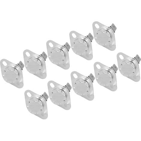 Bimetal termostat 80℃, 10 stk. manuel termisk afbryder, 10A 250V temperaturkontrol