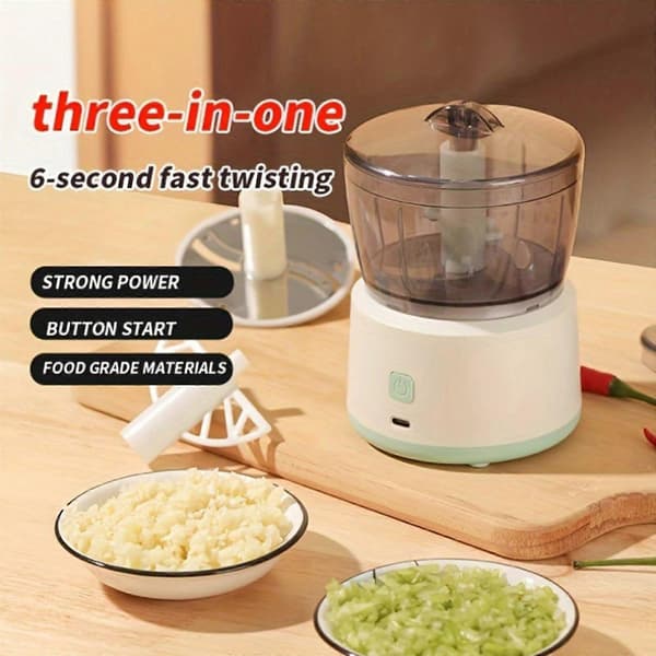 Multifunktionel Mini Foodprocessor til Køkken, Hakker Kød, Grøntsager