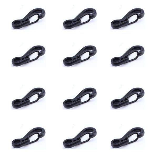 EDC Hook with Spring Clip - 12 pieces Black